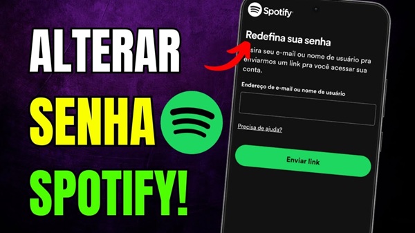 como alterar senha spotify