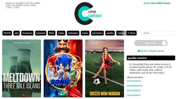 cinecalidad para celulares